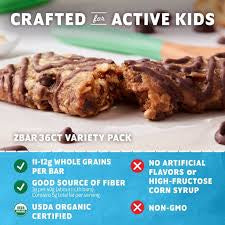 CLIF Kid Zbar variety pack: zbar variety pack with ingredient and flavor callouts