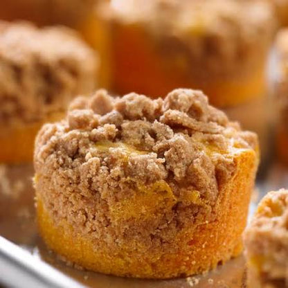 Drake's Coffee Cakes: close-up of crumb-topped coffee cake