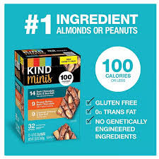 KIND Minis box with almonds and peanuts callout