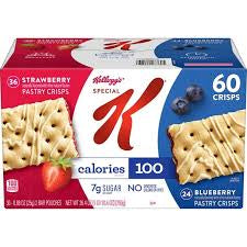 60-pack Special K pastry crisps strawberry and blueberry box