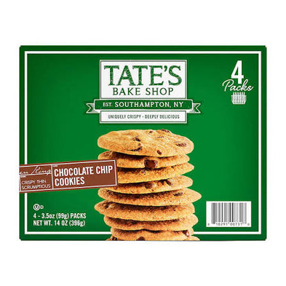 14 oz Tate's Bake Shop chocolate chip cookies box