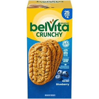 25-pack belVita blueberry breakfast biscuits box