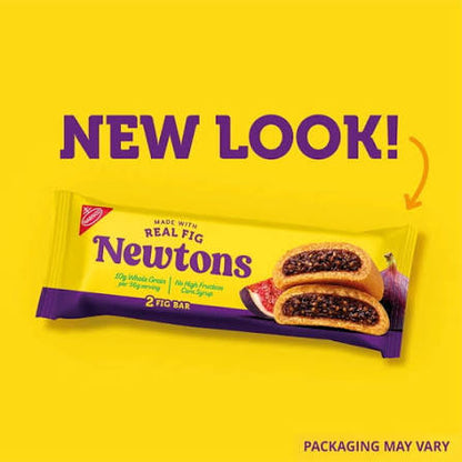 Newtons fig bars: individually wrapped fig bar with new-look packaging