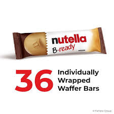 Single individually wrapped Nutella B-ready bar