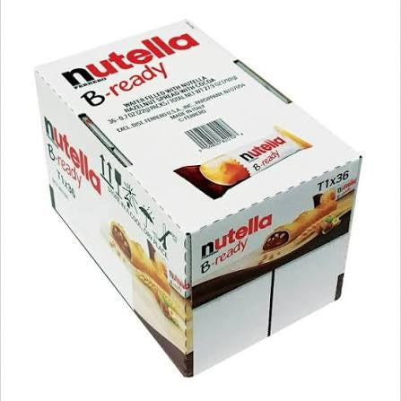 Angled view of Nutella B-ready display carton