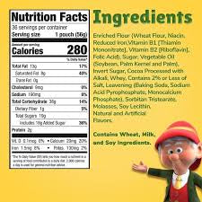 Keebler Fudge Stripes Minis: nutrition and ingredients panel for mini cookies