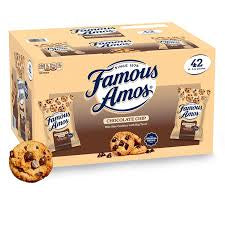 Famous Amos Classic Chocolate Chip Cookies, Bite-Size Pouches, 42 ct.