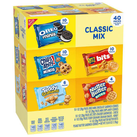 Nabisco Classic Mix Cookie and Cracker Variety Pack, Snack Packs, 40 pk.