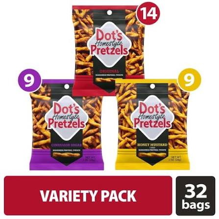 Dot's Pretzels Snack Variety Pack, 32 pk.