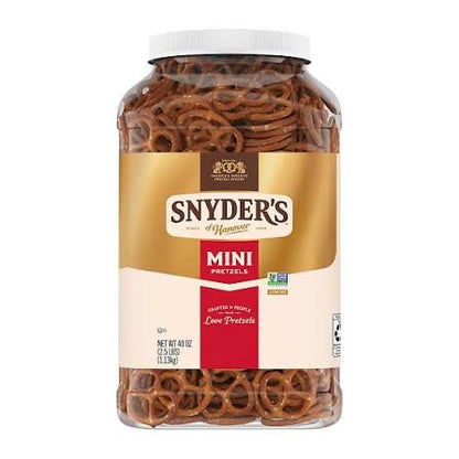 Snyder's of Hanover Mini Pretzels Canister, 40 oz.