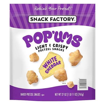 Snack Factory Pop'ums White Cheddar Pretzel Snacks, 27 oz.