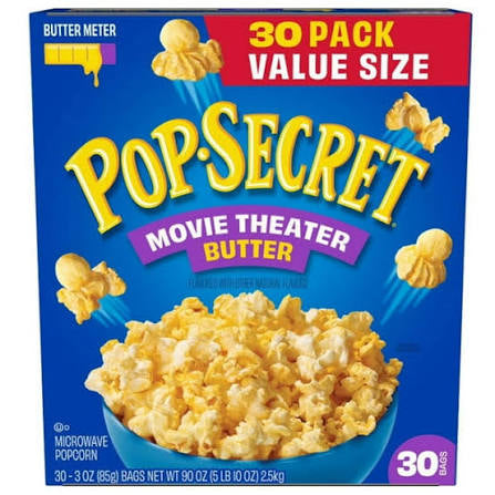 Pop Secret Movie Theater Butter Microwave Popcorn Sharing Bags, 30 pk.