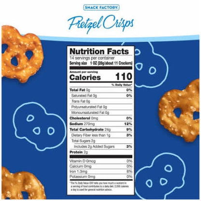 Snack Factory Original Pretzel Crisps, 26 oz.