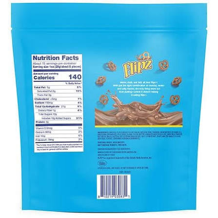 Flipz Milk Chocolate Covered Pretzels, 24 oz.