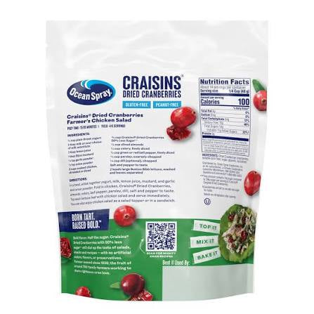 Ocean Spray Craisins Dried Cranberries Value Pack, 20 oz.