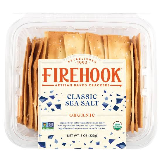 Firehook Organic Classic Sea Salt Artisan Baked Crackers, 8 oz.