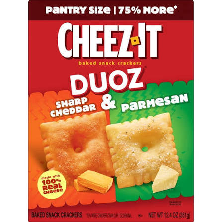 Cheez-It Duoz Sharp Cheddar & Parmesan Baked Snack Crackers, 12.4 oz.