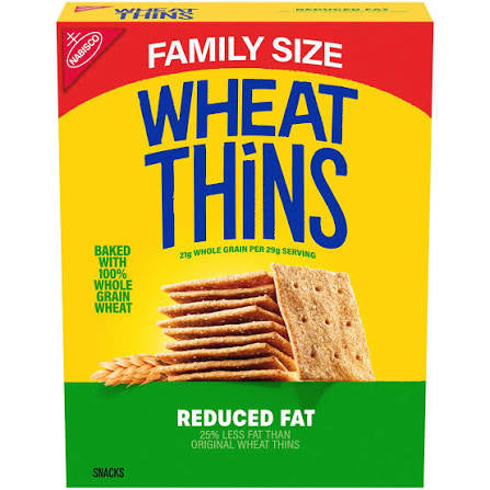Wheat Thins Reduced Fat Snacks Family Size, 12.5 oz.