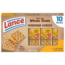 Lance Sandwich Crackers Whole Grain Cheddar Cheese, 10 ct.