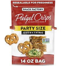 Snack Factory Everything Pretzel Crisps Party Size, 14 oz.