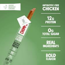 Chomps Antibiotic Free Savory Breakfast Chicken Meat Stick, 1.15 oz.