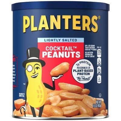 Planters Cocktail Lightly Salted Peanuts, 16 oz.
