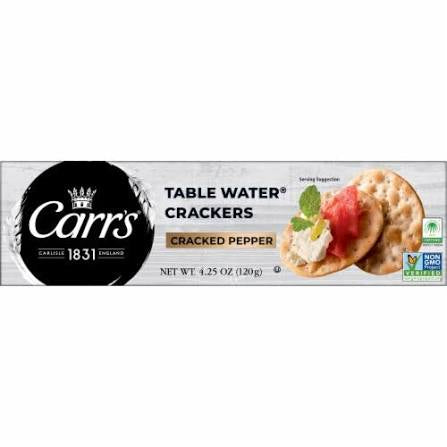 Carr's Table Water Crackers Cracked Pepper, 4.25 oz.