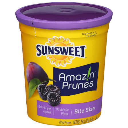 Sunsweet Amazin Prunes Pitted Bite Size, 16 oz.