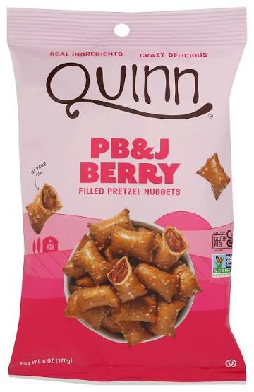 Quinn PB&J Berry Filled Pretzel Nuggets, 6 oz.