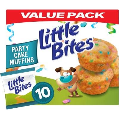 Entenmann's Little Bites Party Cake and Sprinkles Mini Muffins, 15 oz.