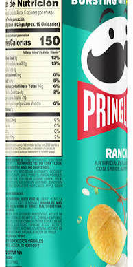 Pringles Ranch Potato Crisps, 5.5 oz.