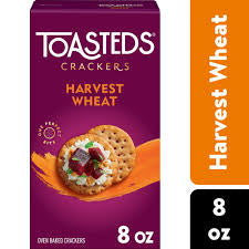 Toasteds Harvest Wheat Crackers, 8 oz.