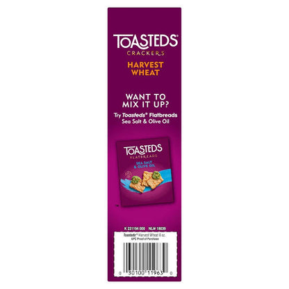 Toasteds Harvest Wheat Crackers, 8 oz.