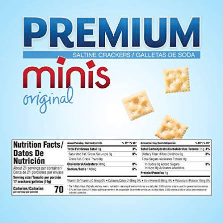 Premium Original Minis Saltine Crackers, 11 oz.