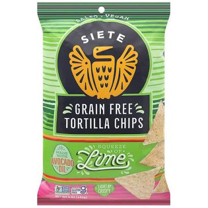 Siete Grain Free Squeeze of Lime Tortilla Chips, 5 oz.