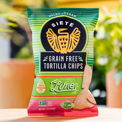 Siete Grain Free Squeeze of Lime Tortilla Chips, 5 oz.