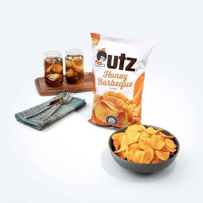 Utz Honey Barbeque Flavored Potato Chips Family Size, 7.75 oz.