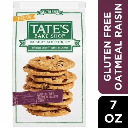 Tate's Bake Shop Gluten Free Oatmeal Raisin Cookies, 7 oz.