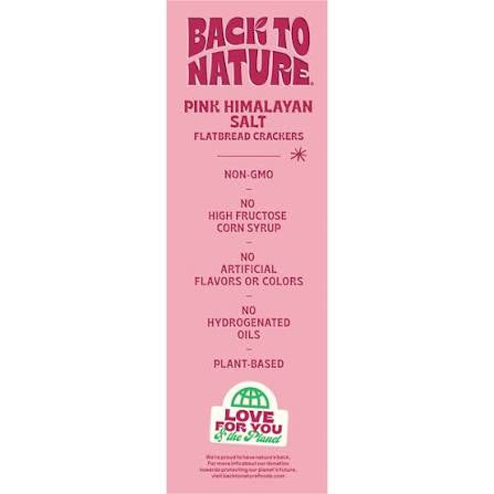 Back to Nature Pink Himalayan Salt Flatbread Crackers, 5 oz.