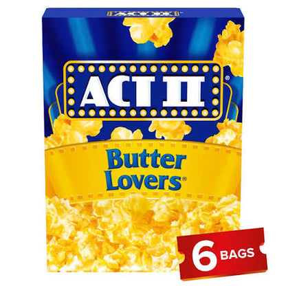 Act II Butter Lovers Microwave Popcorn, 16.5 oz.