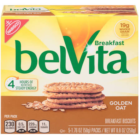 belVita Crunchy Golden Oat Breakfast Biscuits, 8.8 oz.