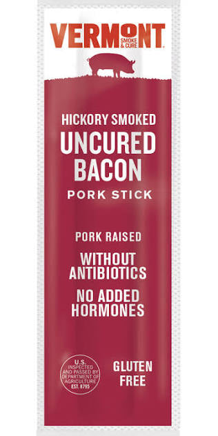 Vermont Smoke & Cure Hickory Smoked Uncured Bacon Mini Pork Sticks, 3 oz.