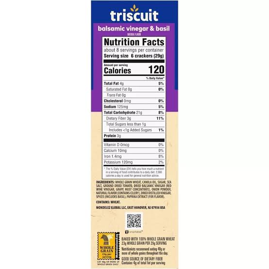 Triscuit Balsamic Vinegar & Basil Crackers, 8.5 oz.