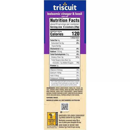 Triscuit Balsamic Vinegar & Basil Crackers, 8.5 oz.