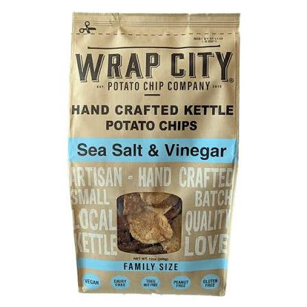 Wrap City Sea Salt & Vinegar Potato Chips, 12 oz.