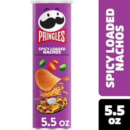 Pringles Spicy Loaded Nachos Potato Crisps, 5.5 oz.
