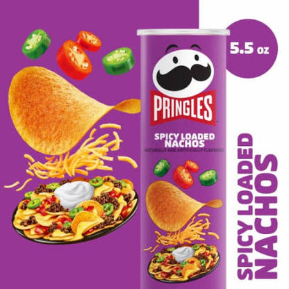Pringles Spicy Loaded Nachos Potato Crisps, 5.5 oz.