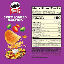 Pringles Spicy Loaded Nachos Potato Crisps, 5.5 oz.
