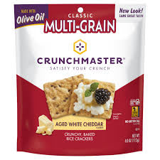Crunchmaster Aged White Cheddar Flavored Crackers, 4 oz.