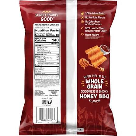 SunChips Whole Grain Snacks Honey BBQ Flavored, 7 oz.